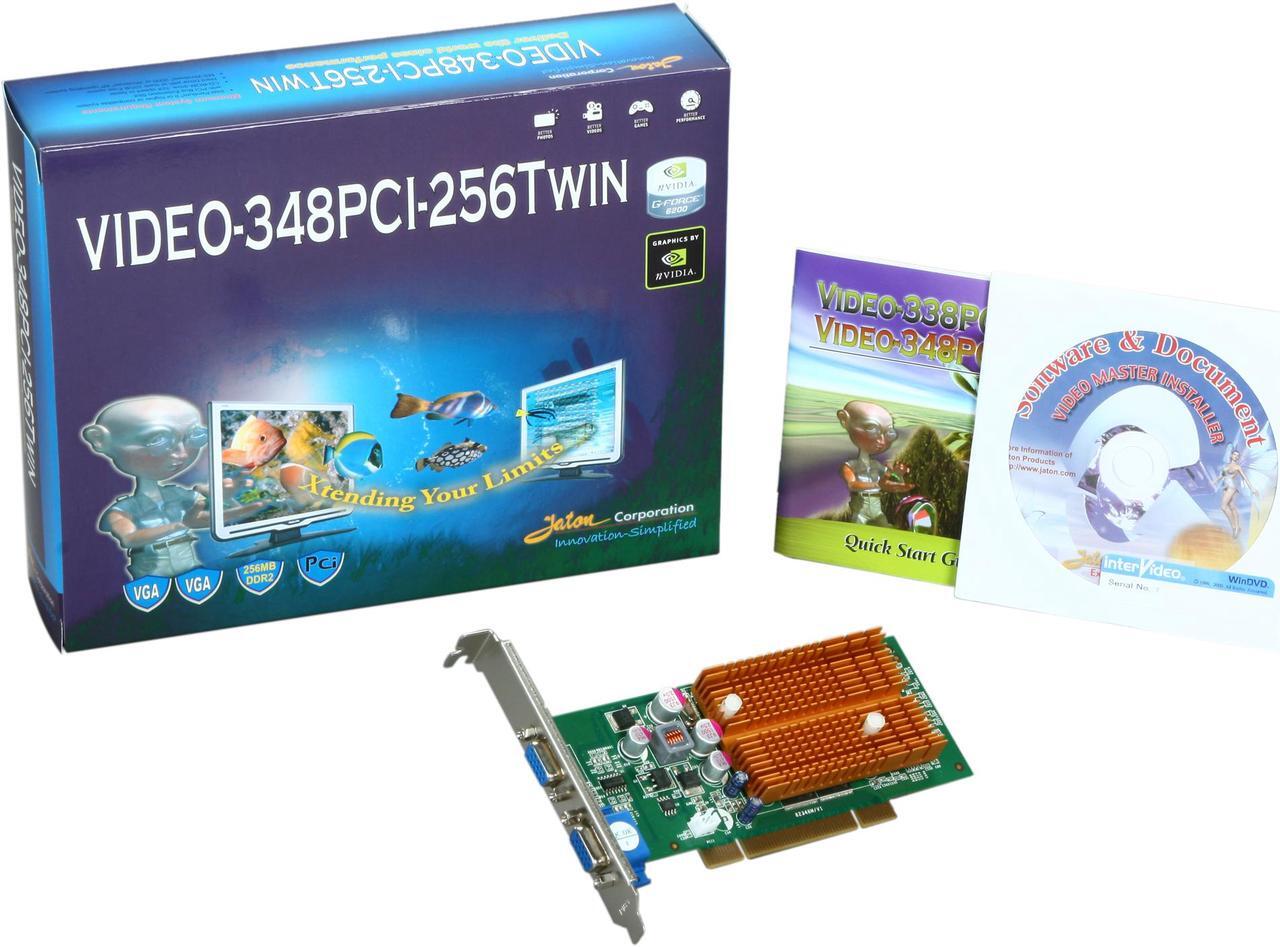 Alt view image 5 of 5 - JATON GeForce 6200 256MB DDR2 PCI Graphics Card Video-348PCI-256TWIN