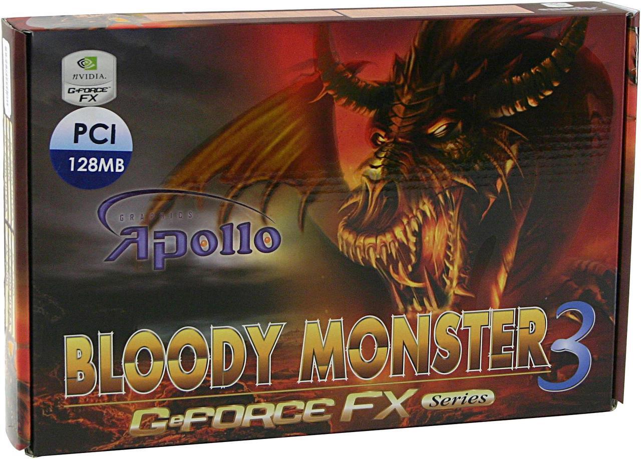 Alt view image 5 of 6 - Apollo GeForce FX 5700LE 128MB DDR PCI Graphics Card BLOODY MONSTER 3 GEFORCE FX 5700