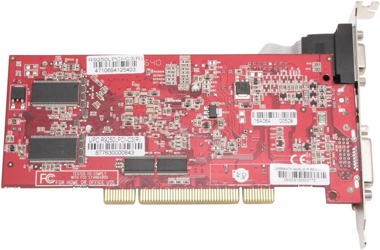 Alt view image 4 of 6 - Apollo Radeon 9250 128MB DDR PCI Low Profile Graphics Card R9250LPCI-C3R