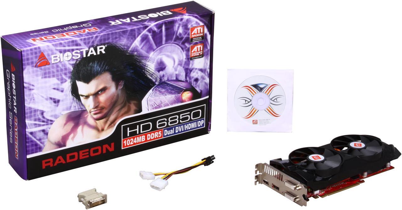 Alt view image 6 of 6 - BIOSTAR Radeon HD 6850 1GB DDR5 PCI Express 2.0 x16 CrossFireX Support Video Card with Eyefinity VA6855NPG2
