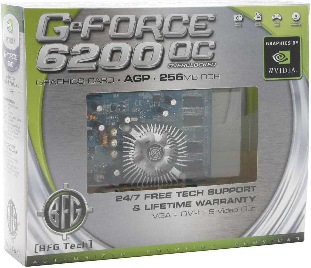 Alt view image 5 of 5 - BFG Tech GeForce 6200 256MB DDR AGP 4X/8X Graphics Card BFGR62256OC