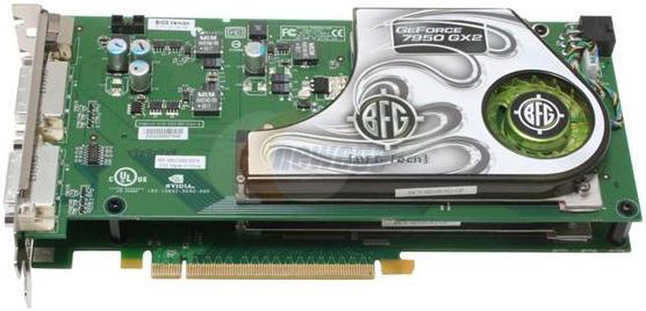 Alt view image 2 of 7 - BFG Tech GeForce 7950GX2 1GB GDDR3 PCI Express x16 SLI Support Graphics Card BFGR7950GX21GBEI