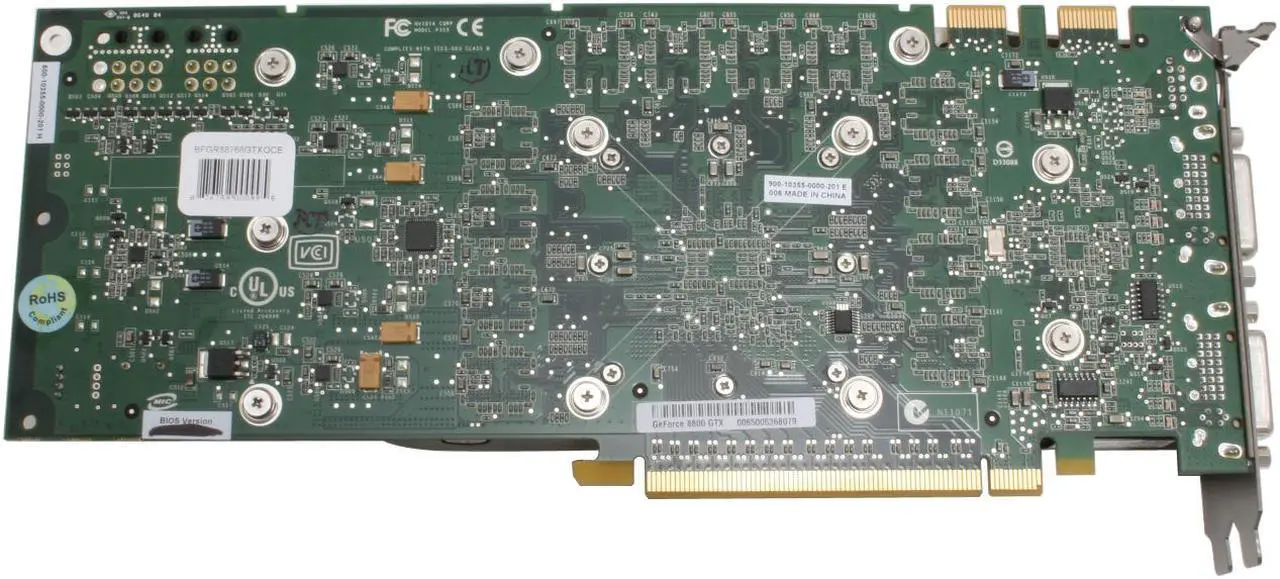 Alt view image 5 of 8 - BFG Tech GeForce 8800 GTX 768MB GDDR3 PCI Express x16 SLI Support Graphics Card BFGR88768GTXOCE