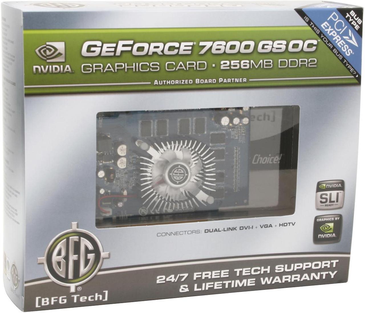 Alt view image 6 of 6 - BFG Tech GeForce 7600GS 256MB GDDR2 PCI Express x16 SLI Support Graphics Card BFGR76256GSOCE