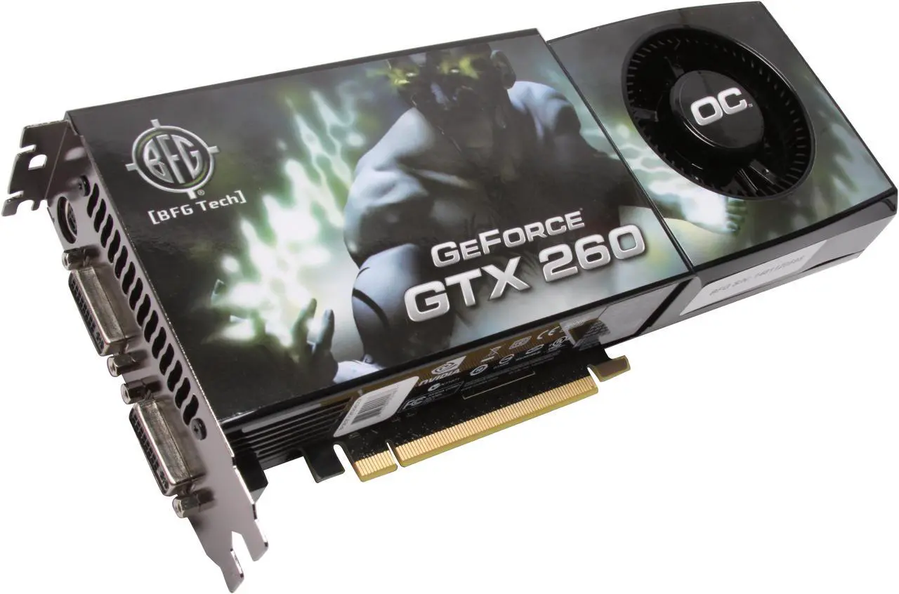 BFG Tech GeForce GTX 260 896MB GDDR3 PCI Express 2.0 x16 SLI Support Video Card BFGEGTX260896OCE
