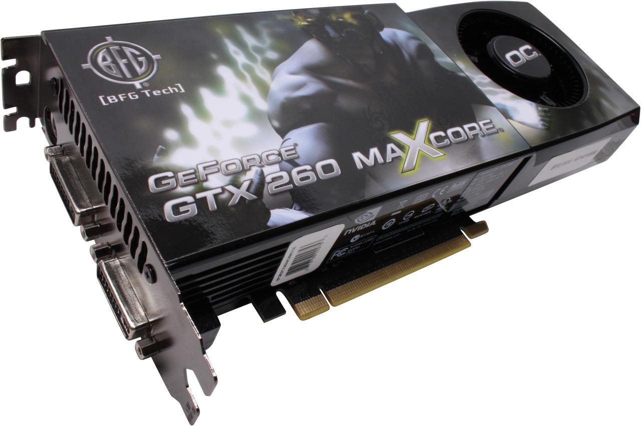 Main image of BFG Tech GeForce GTX 260 896MB GDDR3 PCI Express 2.0 x16 SLI Support Graphics Card BFGEGTX260MC896OCE