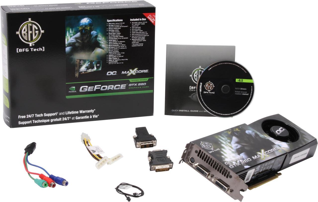 Alt view image 6 of 6 - BFG Tech GeForce GTX 260 896MB GDDR3 PCI Express 2.0 x16 SLI Support Graphics Card BFGEGTX260MC896OCE