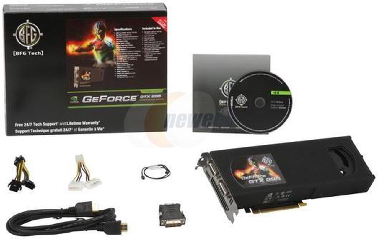Alt view image 6 of 6 - BFG Tech GeForce GTX 295 1792MB GDDR3 PCI Express 2.0 x16 SLI Support Video Card BFGEGTX2951792E