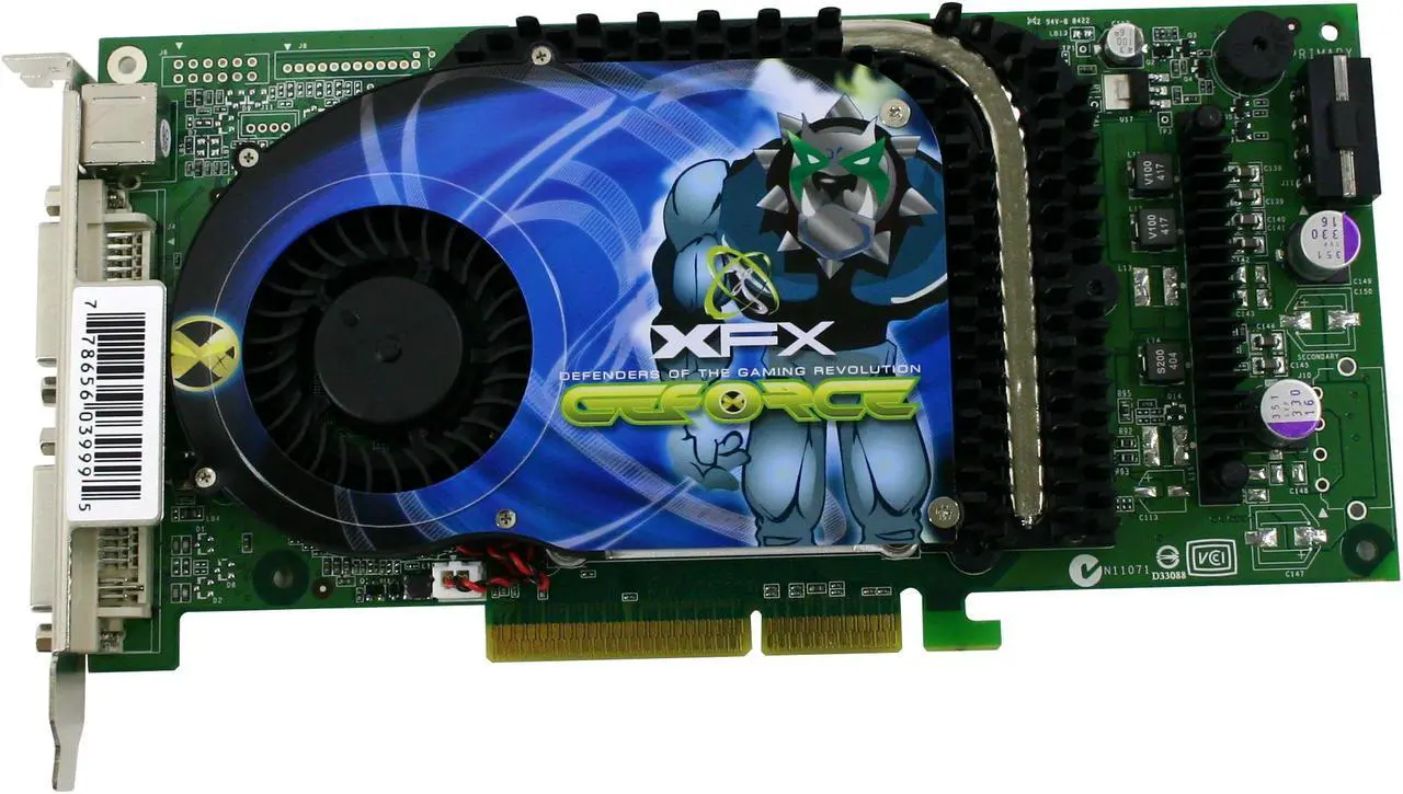 Alt view image 2 of 5 - XFX GeForce 6800GT 256MB GDDR3 AGP 4X/8X Graphics Card PVT40AUD