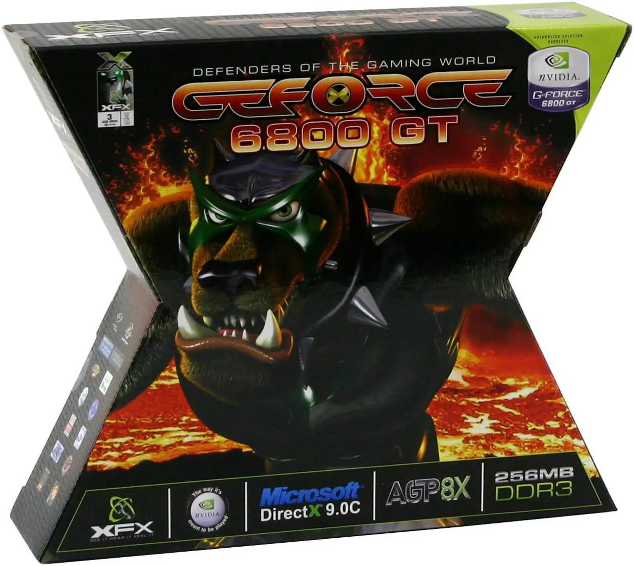 Alt view image 5 of 5 - XFX GeForce 6800GT 256MB GDDR3 AGP 4X/8X Graphics Card PVT40AUD