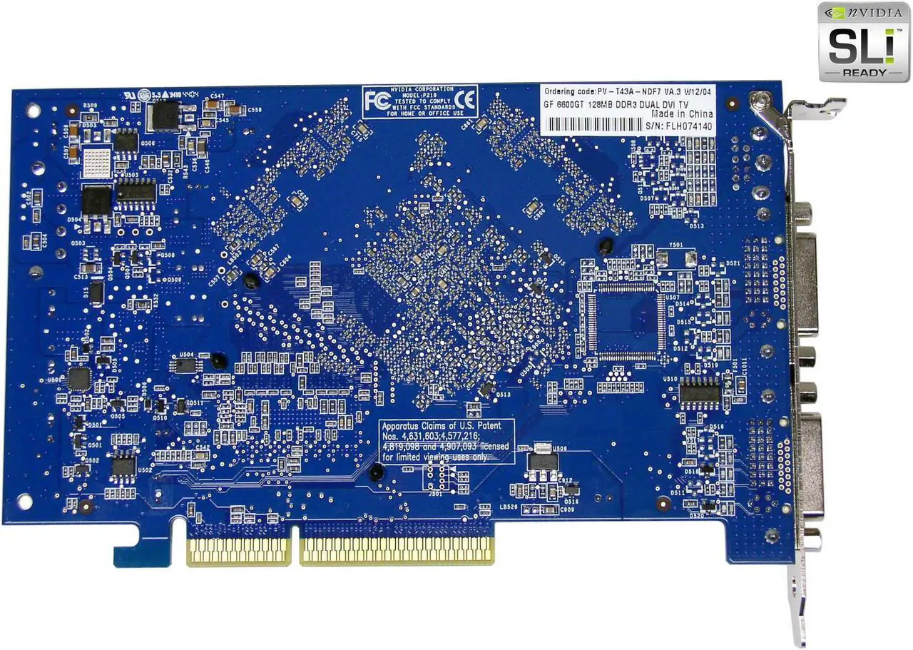 Alt view image 3 of 6 - XFX GeForce 6600GT 128MB GDDR3 AGP 4X/8X Graphics Card PVT43ANDF7