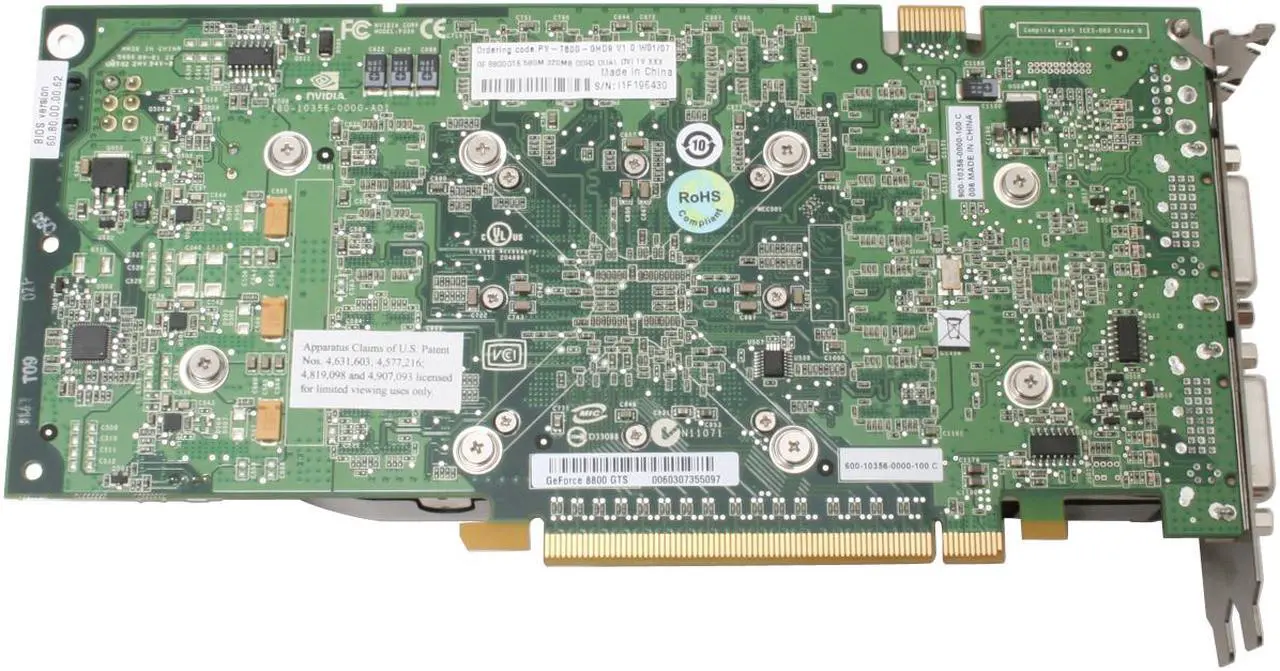 Alt view image 4 of 7 - XFX GeForce 8800 GTS 320MB GDDR3 PCI Express x16 SLI Support Graphics Card PVT80GGHF4