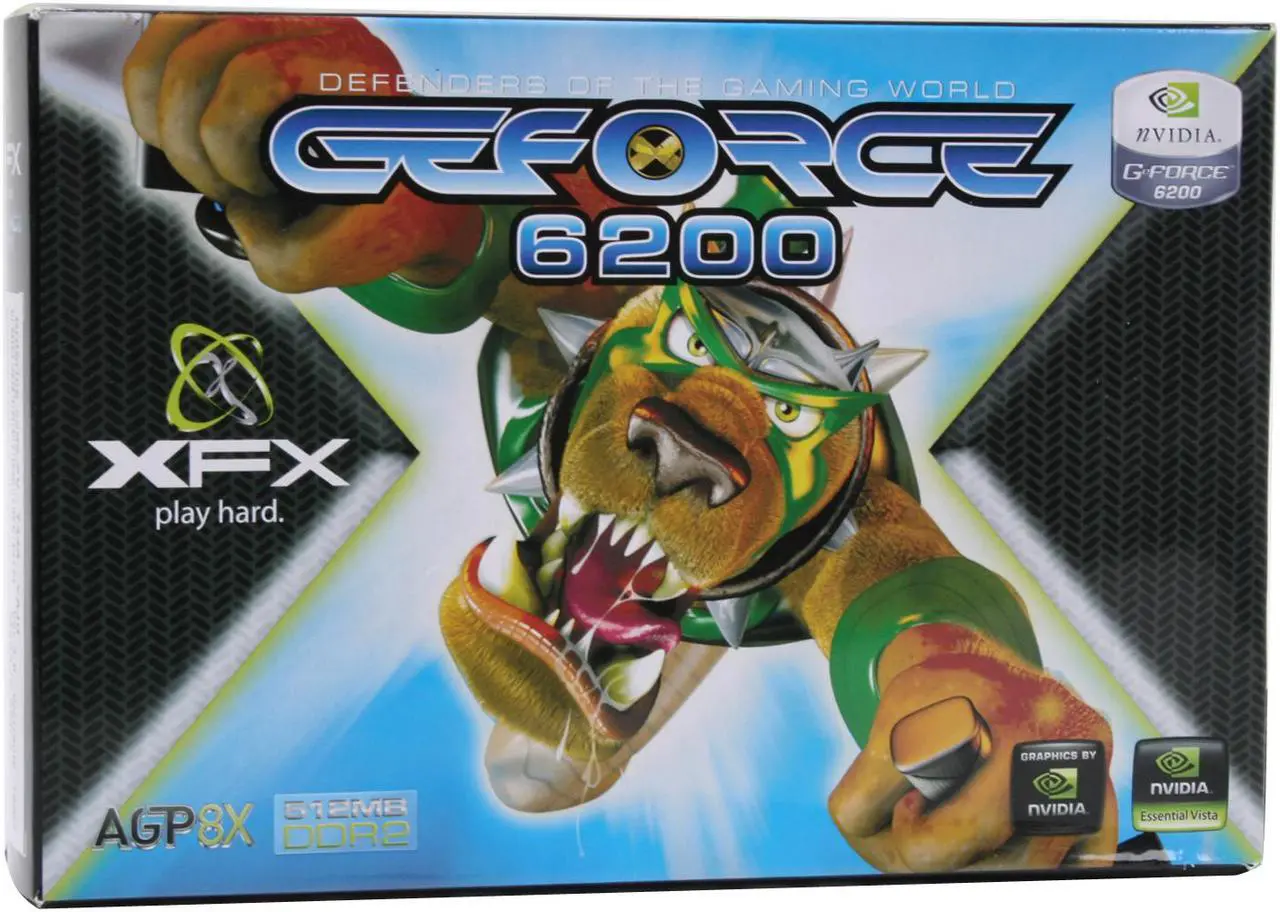 Alt view image 7 of 7 - XFX GeForce 6200 512MB GDDR2 AGP 4X/8X Graphics Card PVT44AYAJG