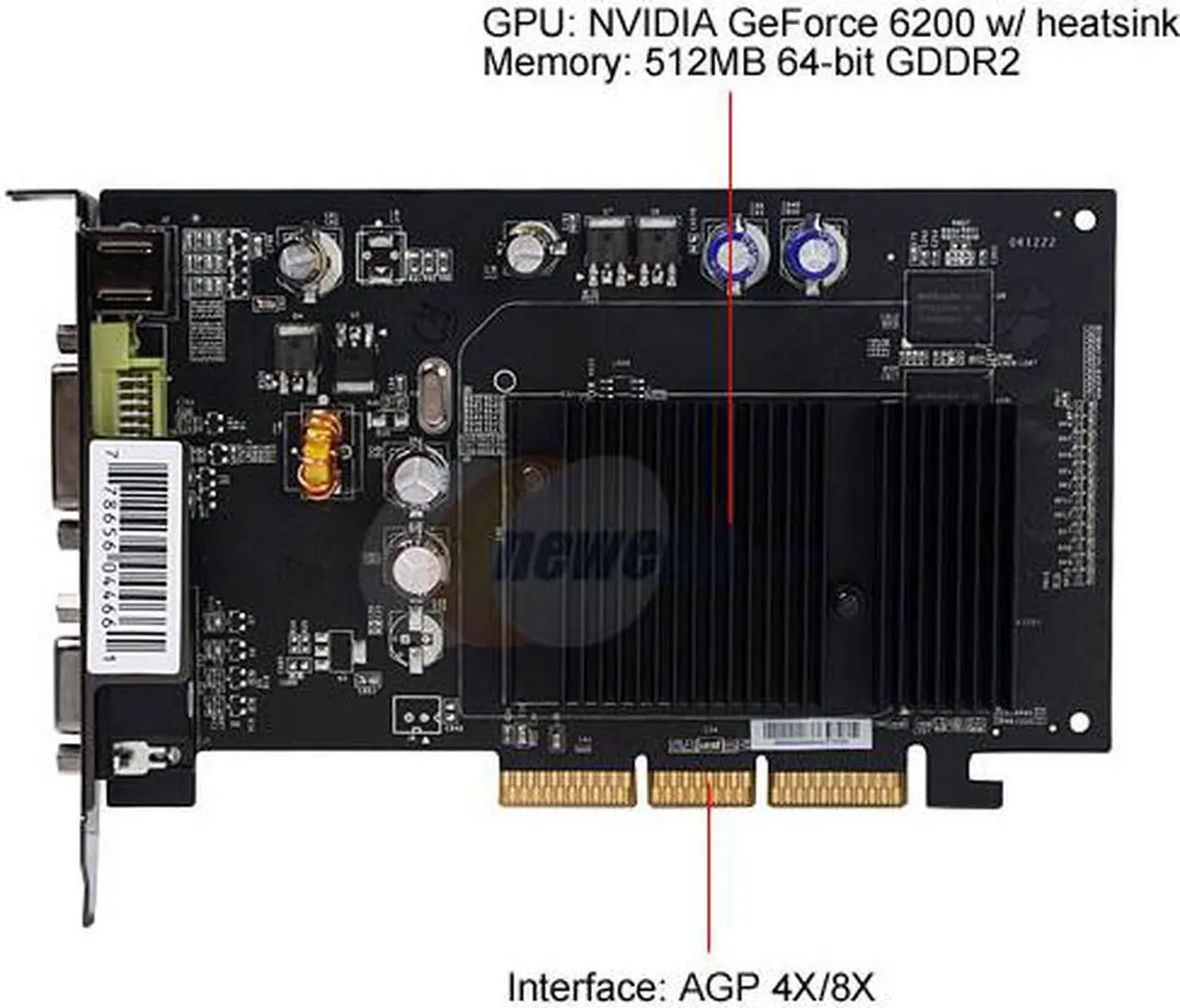 Alt view image 3 of 7 - XFX GeForce 6200 512MB GDDR2 AGP 4X/8X Graphics Card PVT44AYAJG