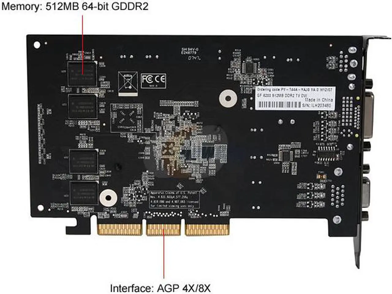 Alt view image 4 of 7 - XFX GeForce 6200 512MB GDDR2 AGP 4X/8X Graphics Card PVT44AYAJG