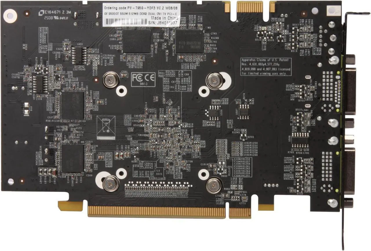Alt view image 4 of 5 - XFX GeForce 9500 GT 512MB DDR3 PCI Express 2.0 x16 SLI Support Graphics Card PVT95GYDF3