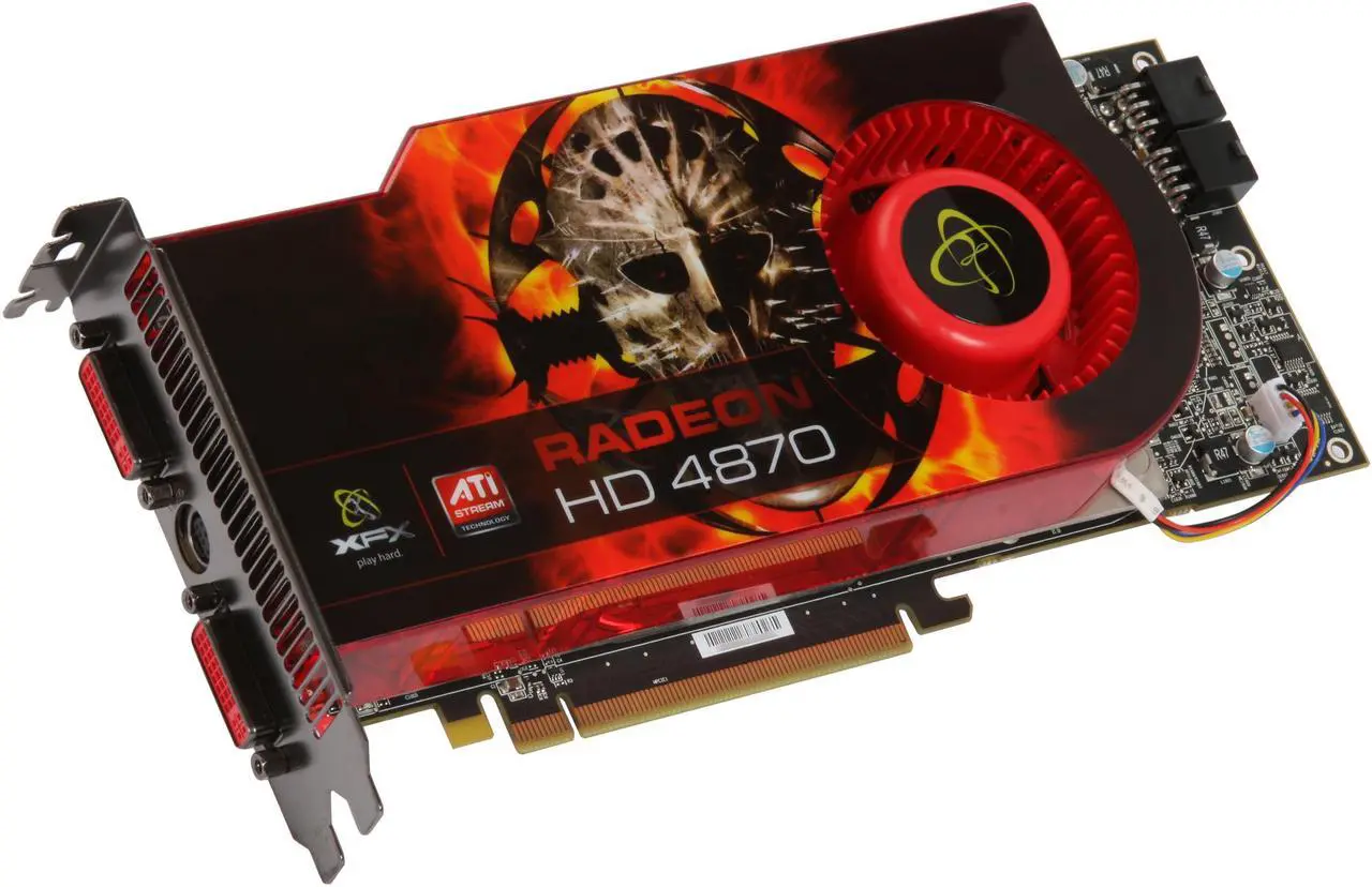 Main image of XFX Radeon HD 4870 1GB GDDR5 PCI Express 2.0 x16 CrossFireX Support Graphics Card HD-487A-ZHFC