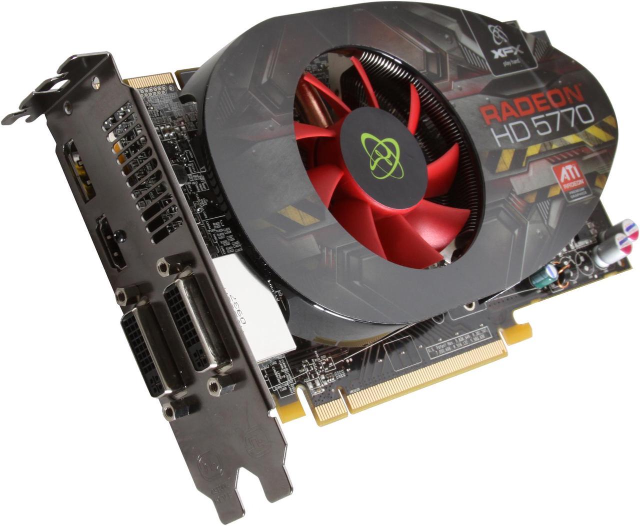 XFX Radeon HD 5770 1GB GDDR5 PCI Express 2.0 x16 CrossFireX Support Video Card HD-577A-ZHFC