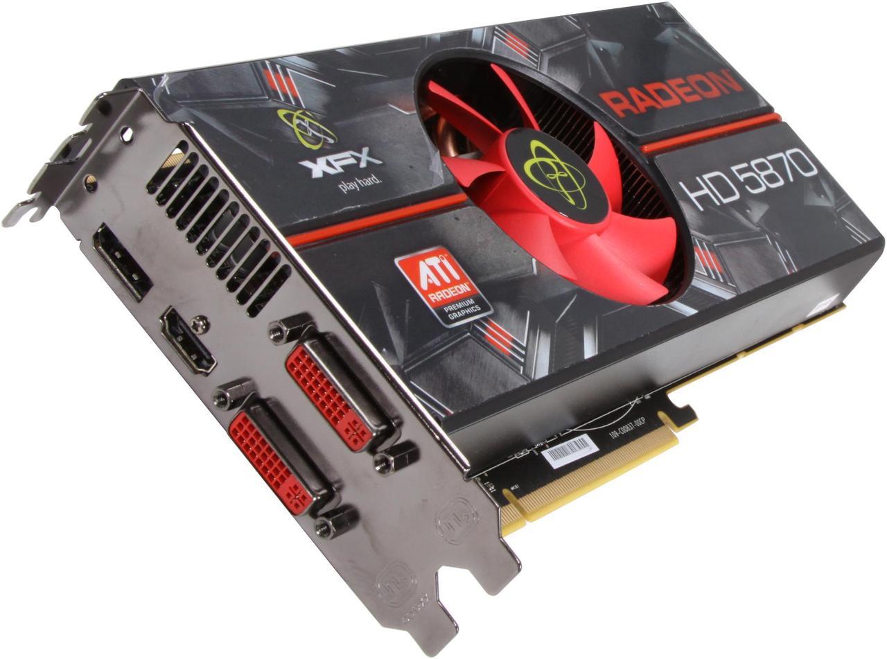 XFX Radeon HD 5870 1GB DDR5 PCI Express 2.1 x16 CrossFireX Support Video Card with Eyefinity HD-587X-ZNFC