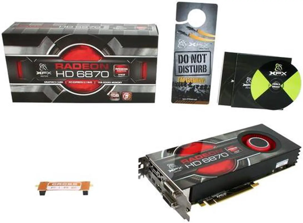 Alt view image 6 of 6 - XFX Radeon HD 6870 1GB DDR5 PCI Express 2.1 x16 CrossFireX Support Graphics Card HD-687A-ZNFC