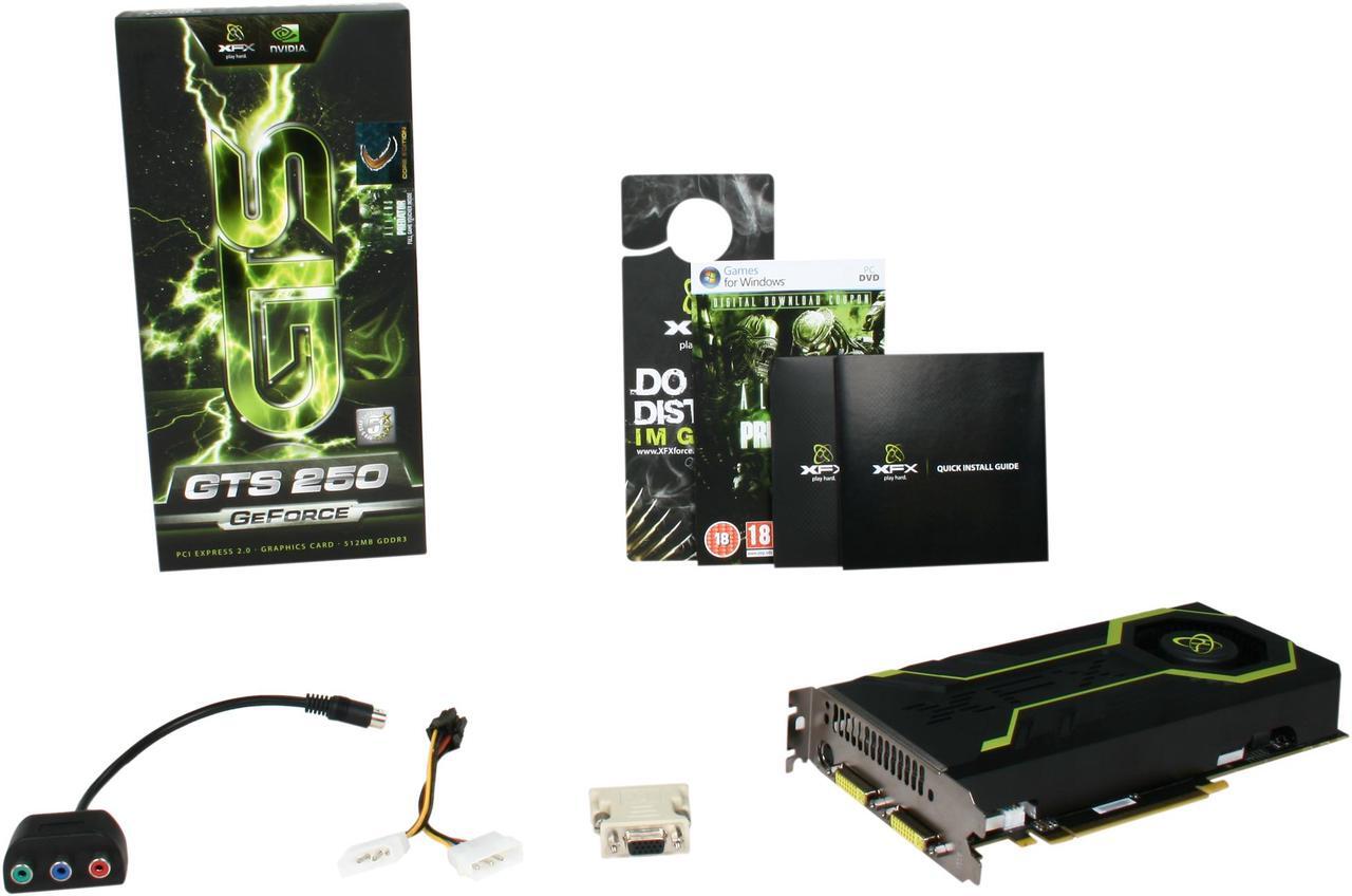 Alt view image 6 of 6 - XFX GeForce GTS 250 512MB DDR3 PCI Express 2.0 x16 SLI Support Graphics Card GS-250X-YDFV