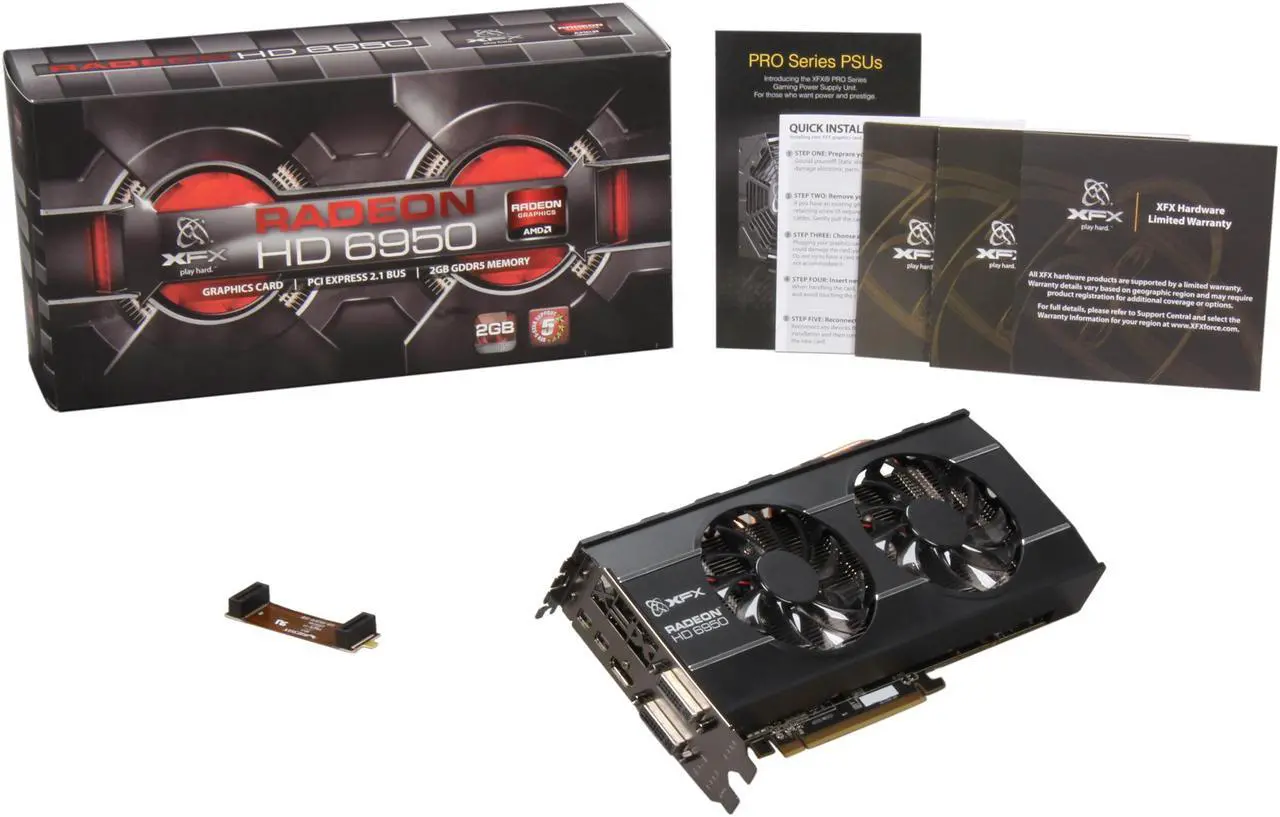 Alt view image 6 of 6 - XFX Double D Radeon HD 6950 2GB GDDR5 PCI Express 2.1 x16 CrossFireX Support Graphics Card HD-695X-CDFC