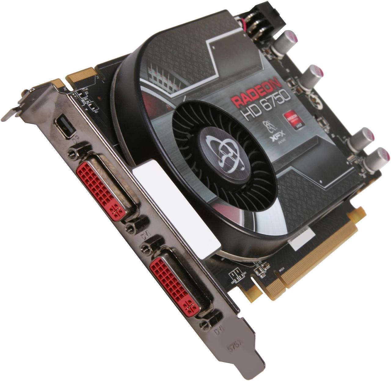 XFX Radeon HD 6750 1GB GDDR5 PCI Express 2.1 x16 Video Card HD-675X-ZDFC