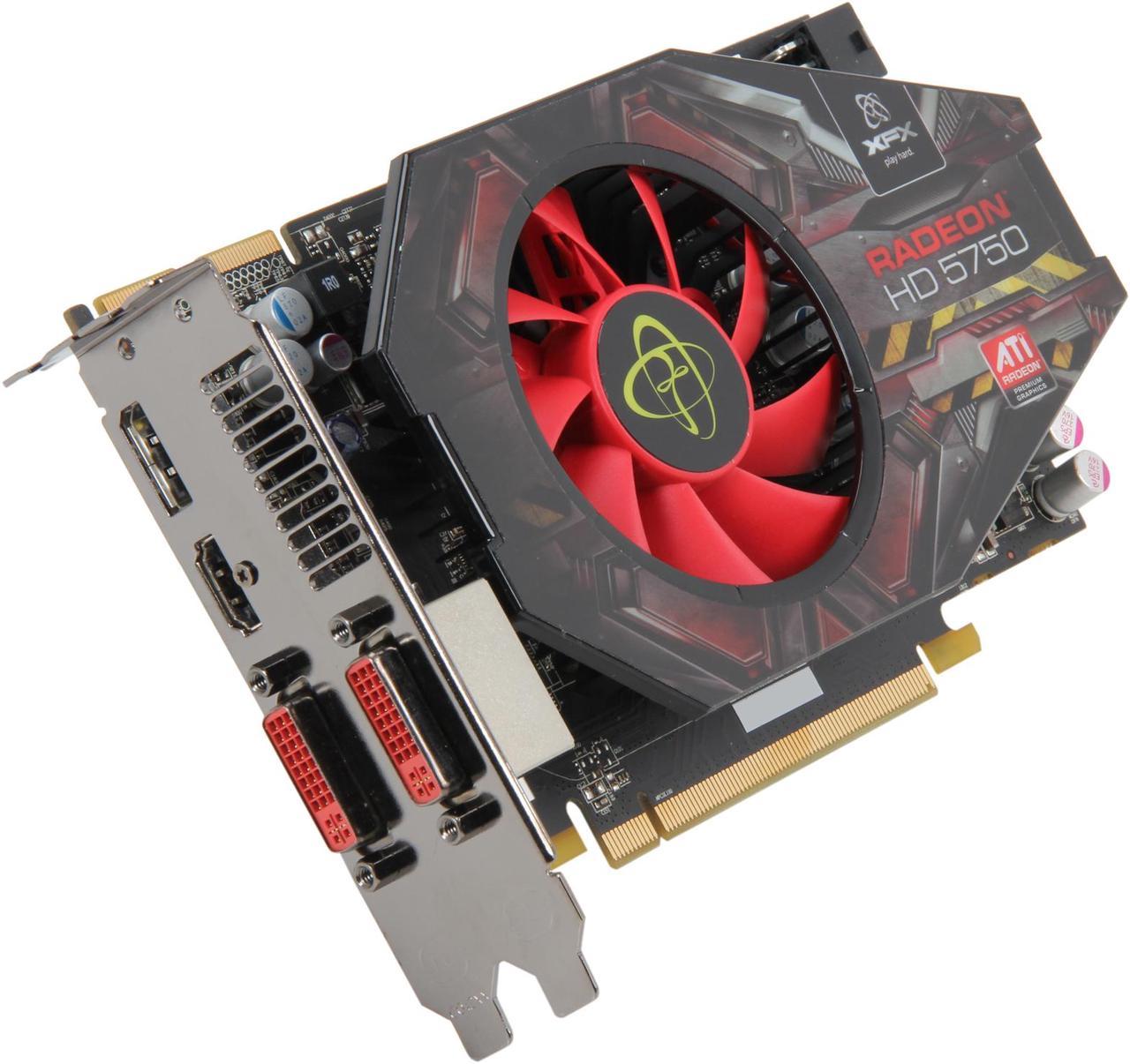 XFX Radeon HD 5750 1GB GDDR5 PCI Express 2.1 x16 CrossFireX Support Video Card HD-575X-ZNFR