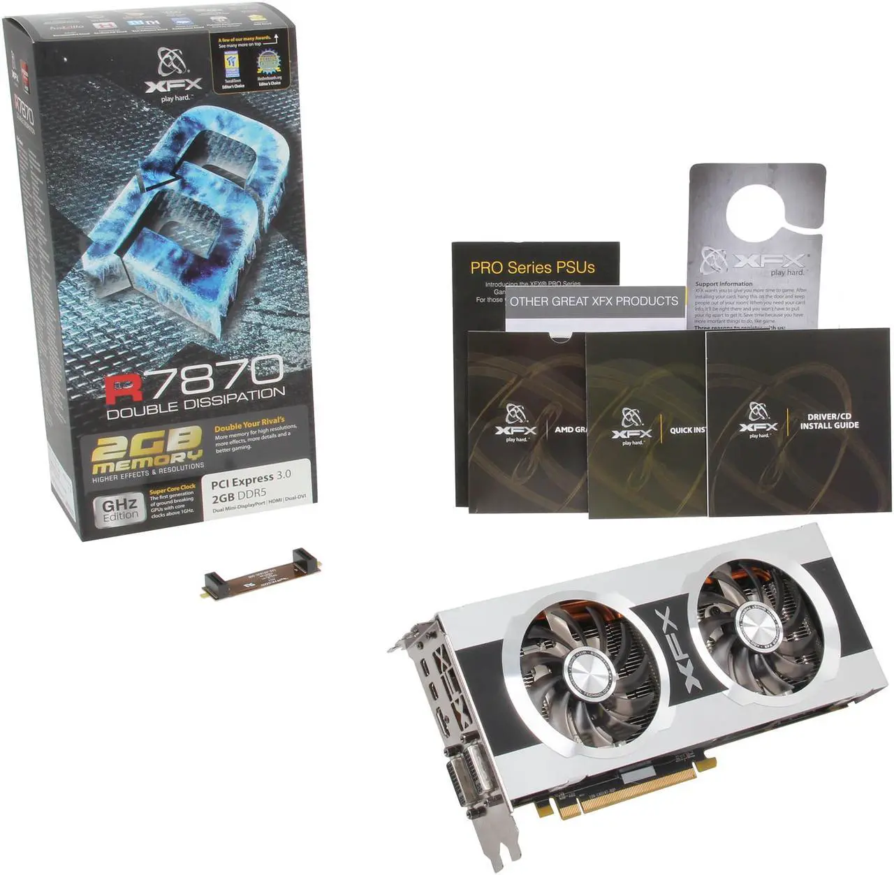 Alt view image 6 of 6 - XFX Double D Radeon HD 7870 GHz Edition 2GB GDDR5 PCI Express 3.0 x16 CrossFireX Support Graphics Card FX-787A-CDFC
