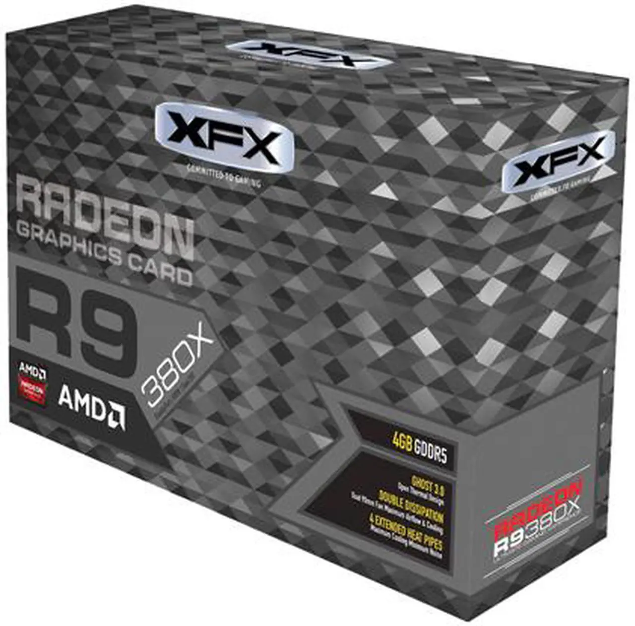 Alt view image 4 of 4 - XFX Radeon R9 380X 4GB DDR5 PCI Express 3.0 CrossFireX Support Graphics Card R9-380X-4255