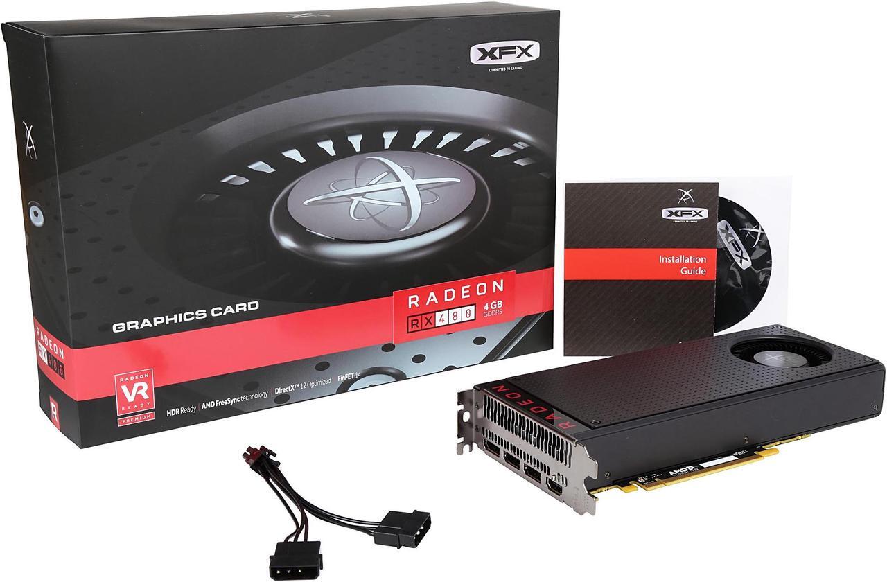Alt view image 7 of 6 - XFX Radeon RX 480 4GB GDDR5 PCI Express 3.0 CrossFireX Support Video Card RX-480M4BFA6