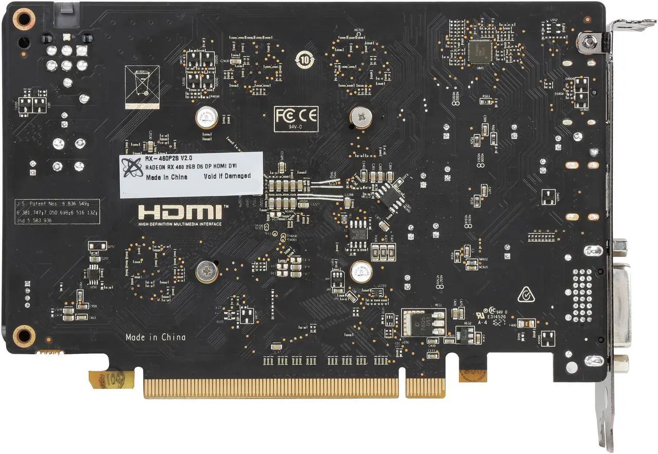 Alt view image 5 of 6 - XFX Radeon RX 460 True OC DirectX 12 RX-460P2SFG5 2GB 128-Bit GDDR5 PCI Express 3.0 CrossFireX Support Video Card