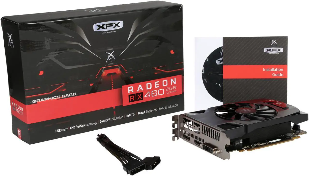 Alt view image 7 of 6 - XFX Radeon RX 460 True OC DirectX 12 RX-460P2SFG5 2GB 128-Bit GDDR5 PCI Express 3.0 CrossFireX Support Video Card