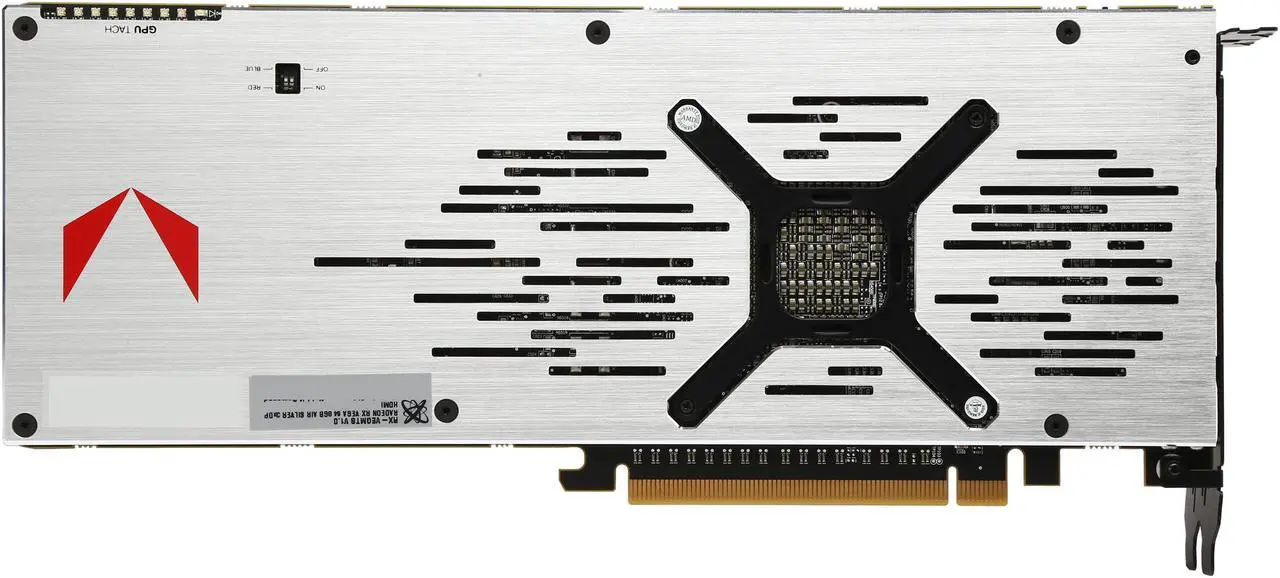 Alt view image 5 of 6 - XFX Radeon RX VEGA 64 DirectX 12 RX-VEGMTSFX6 8GB 2048-Bit HBM2 PCI Express 3.0 CrossFireX Support Video Card Air Cooler (Silver Design)
