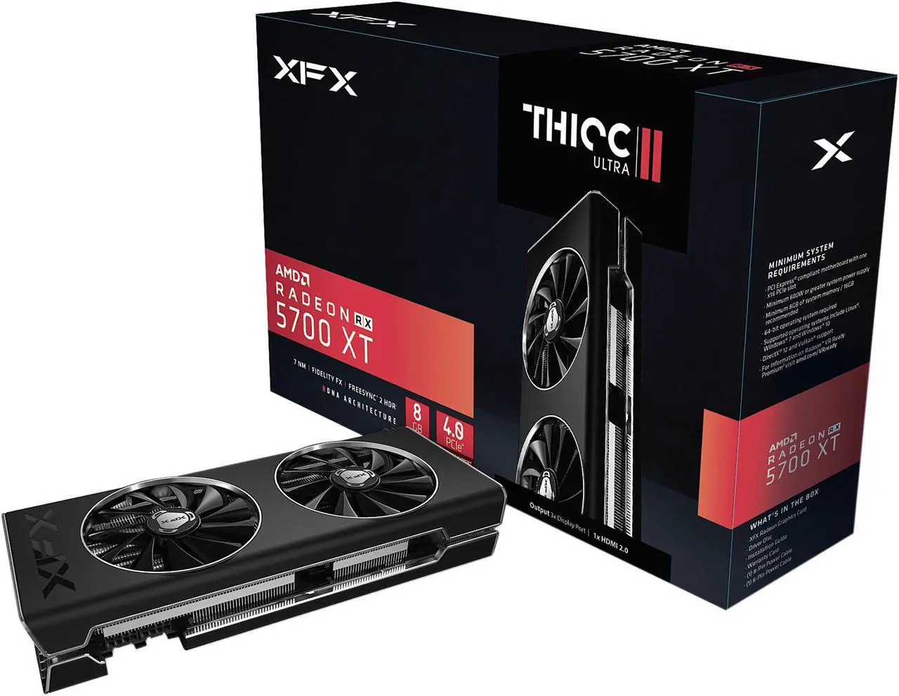 Alt view image 5 of 6 - XFX Radeon RX 5700 XT THICC II ULTRA RX-57XT828D6 8GB 256-Bit GDDR6 PCI Express 4.0 Video Card