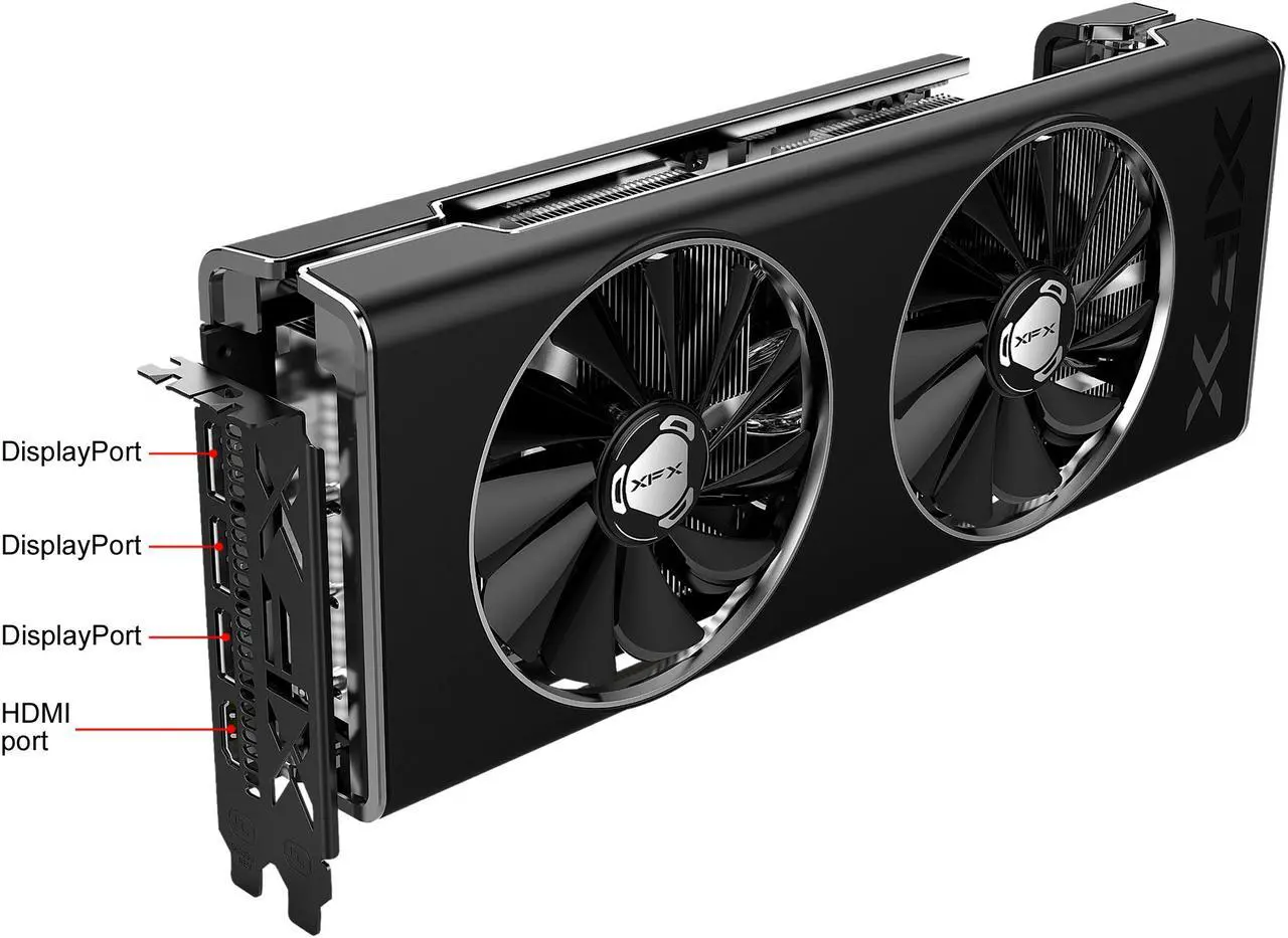 Alt view image 6 of 6 - XFX Radeon RX 5700 XT THICC II ULTRA RX-57XT828D6 8GB 256-Bit GDDR6 PCI Express 4.0 Video Card