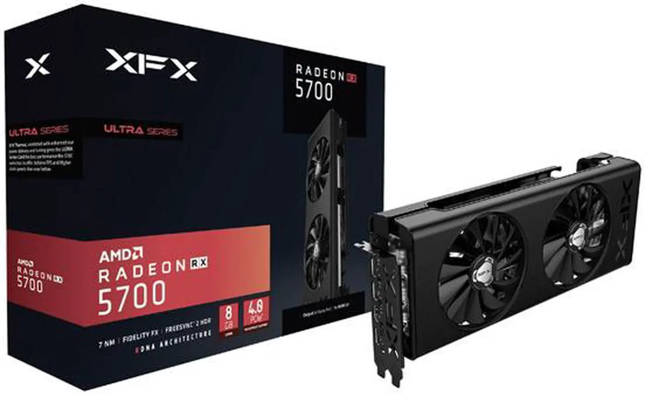 Alt view image 4 of 4 - XFX Radeon RX 5700 DD Ultra DirectX 12 RX-57XL828D6 8GB 256-Bit GDDR6 PCI Express 4.0 x16 Video Card