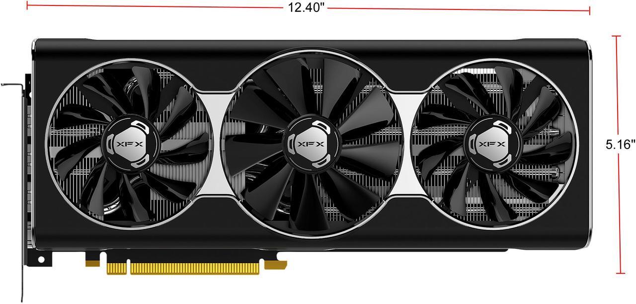Alt view image 2 of 7 - XFX RX 5700 XT THICC III ULTRA 8GB BOOST UP TO 2025 MHz GDDR6 3xDP HDMI Video Card