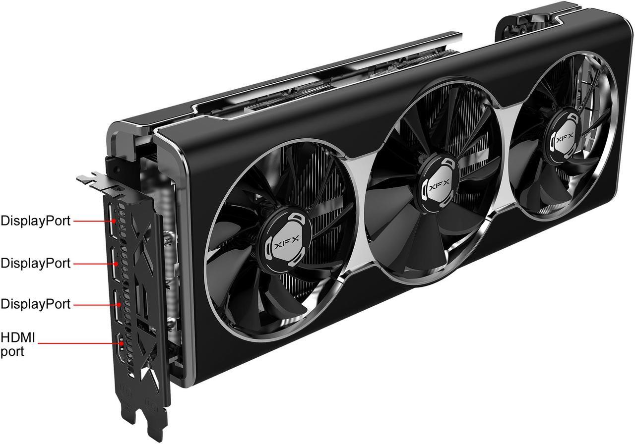 Alt view image 4 of 7 - XFX RX 5700 XT THICC III ULTRA 8GB BOOST UP TO 2025 MHz GDDR6 3xDP HDMI Video Card