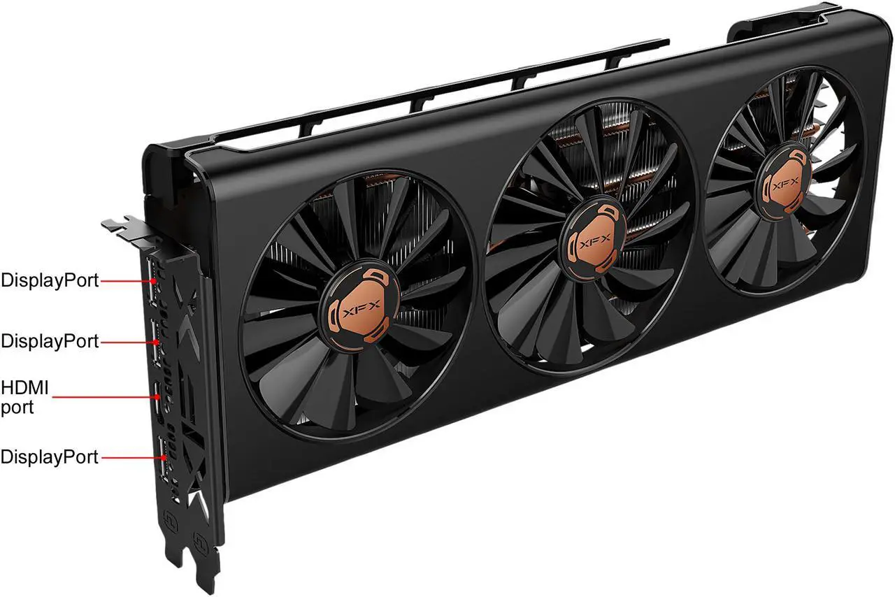 Alt view image 2 of 4 - XFX Radeon RX 5600 XT THICC III PRO - RX-56XT6TF48 Video Card - 14GBPS 6GB BOOST UP TO 1750M D6 3xDP HDMI