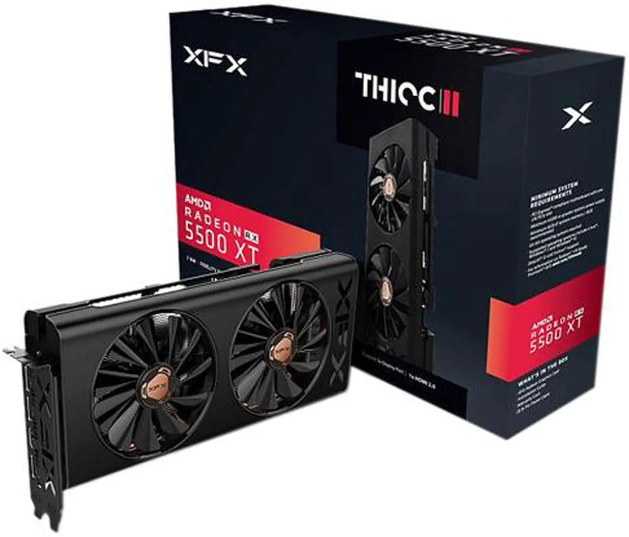 Alt view image 4 of 4 - XFX Radeon RX 5500 XT 4GB GDDR6 PCI Express 4.0 Graphics Card RX-55XT4DFD6