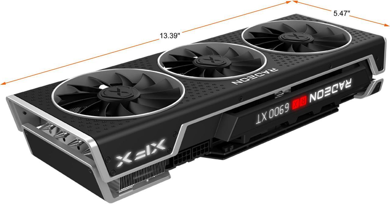 Alt view image 3 of 4 - XFX Speedster MERC 319 AMD Radeon RX 6900 XT Black Gaming Graphics Card with 16GB GDDR6, HDMI 2 x DP USB-C, AMD RDNA 2, RX-69XTACBD9