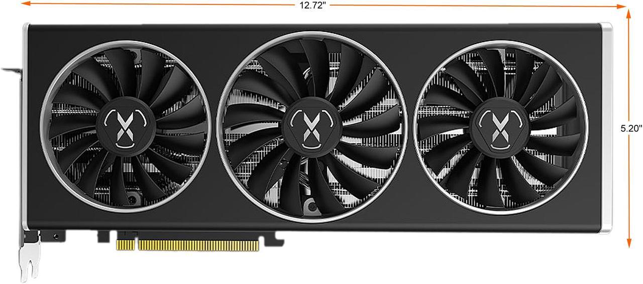 Alt view image 2 of 8 - XFX SPEEDSTER MERC319 AMD Radeon RX 6700 XT BLACK Gaming Graphics Card with 12GB GDDR6 HDMI 3xDP, AMD RDNA 2 (RX-67XTYTBDP)