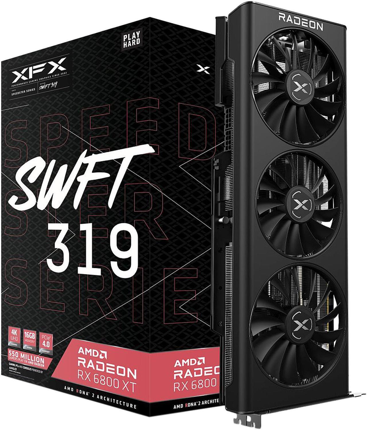 Alt view image 6 of 6 - XFX SPEEDSTER SWFT319 AMD Radeon RX 6800 XT CORE Gaming Graphics Card with 16GB GDDR6, AMD RDNA 2