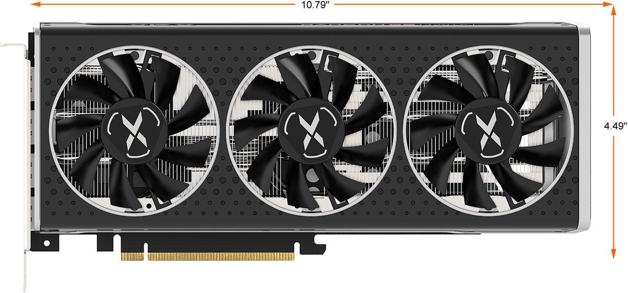 Alt view image 2 of 11 - XFX SPEEDSTER MERC308 Radeon RX 6650 XT 8GB GDDR6 PCI Express 4.0 Graphics Card RX-665X8TBDY