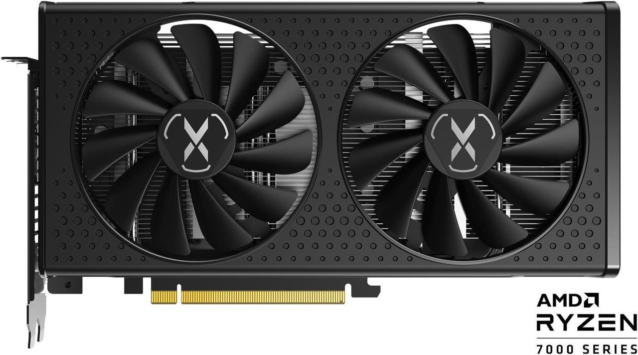 Alt view image 2 of 7 - XFX SPEEDSTER SWFT210 RADEON RX 7600 CORE Gaming Graphics Card RX-76PSWFTFY