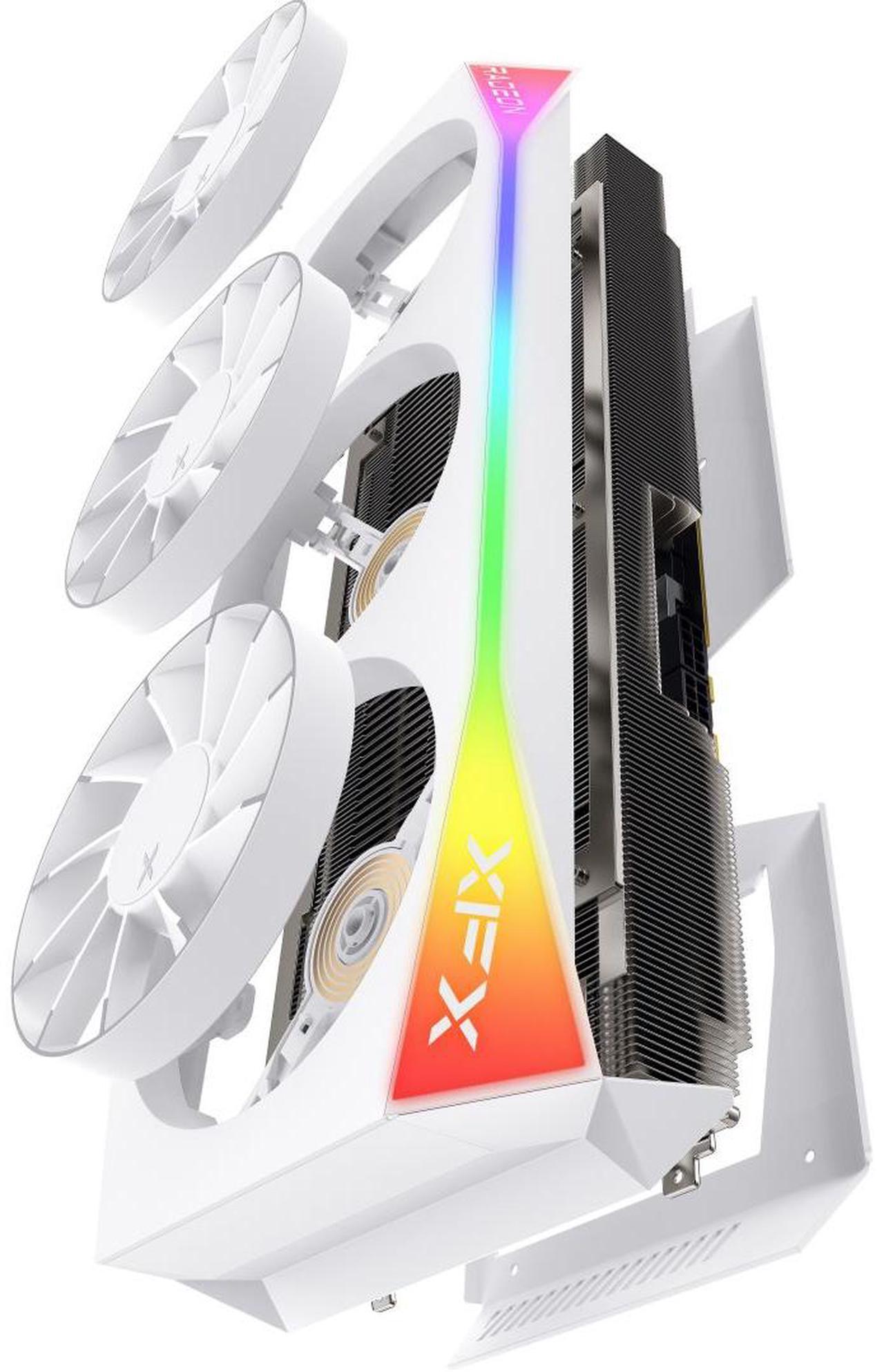 Alt view image 5 of 7 - XFX Mercury AMD Radeon RX 9070XT OC 16GB 256-Bit GDDR6 PCI-Express 5.0 RDNA 4 White Magnetic Air Gaming Graphics Card