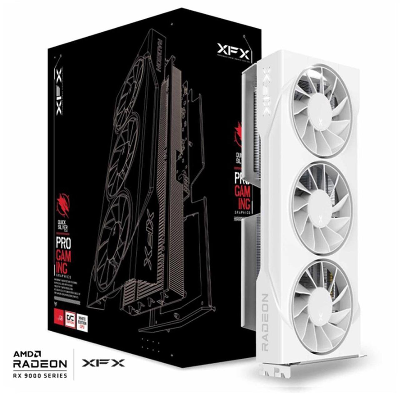Alt view image 5 of 5 - XFX SWIFT AMD Radeon RX 9060 XT OC White Triple Fan Gaming Edition with 16GB GDDR6 HDMI 2xDP, AMD RDNA 4 RX 9060XT 16GB