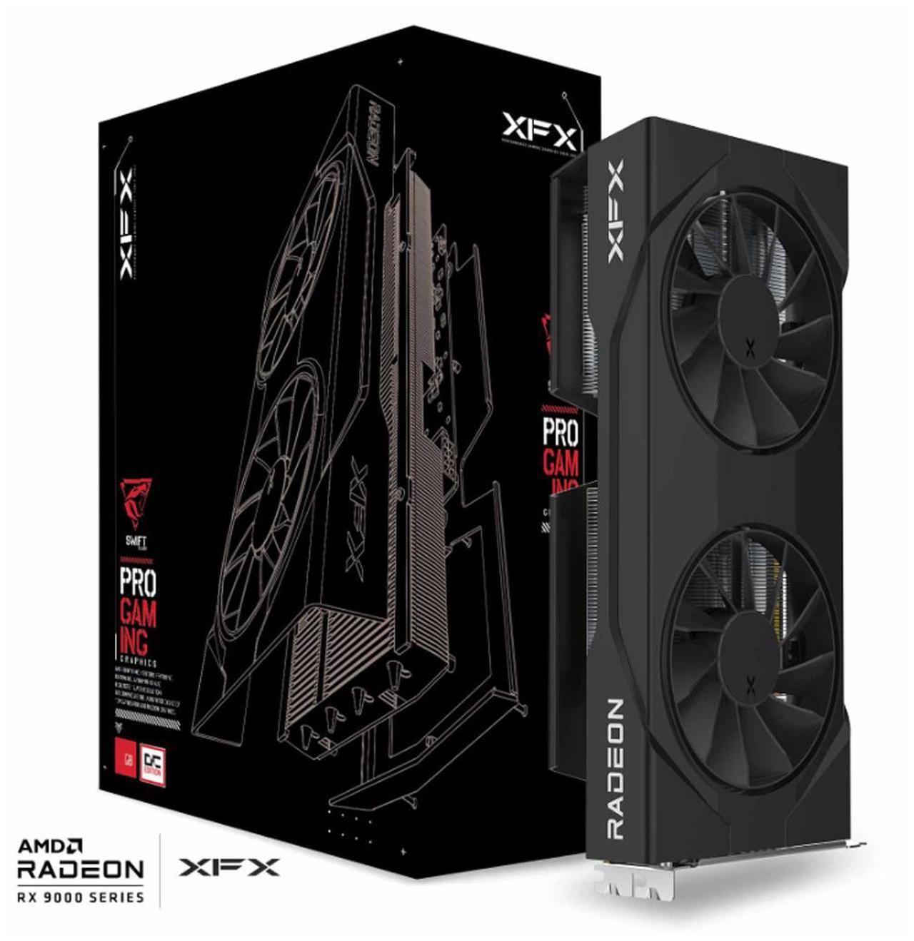 Alt view image 5 of 5 - XFX Swift AMD Radeon RX 9060 XT OC Gaming Edition with 16GB GDDR6 HDMI 2xDP, AMD RDNA 4