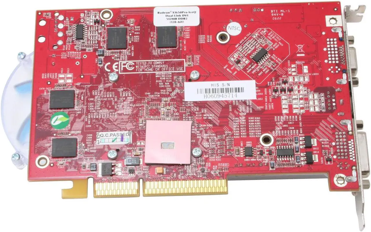 Alt view image 4 of 6 - HIS Radeon X1650PRO 512MB GDDR2 AGP 4X/8X Graphics Card H165PRQ512AN-R
